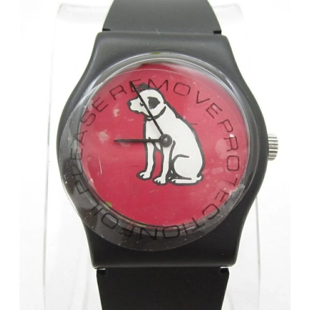 Vtg Women RCA Dog Quartz WR Analog 32mm Dial Round Watch (G691) 